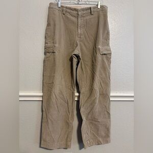Nautica Men’s khaki corduroy cargo pants size 34x30L